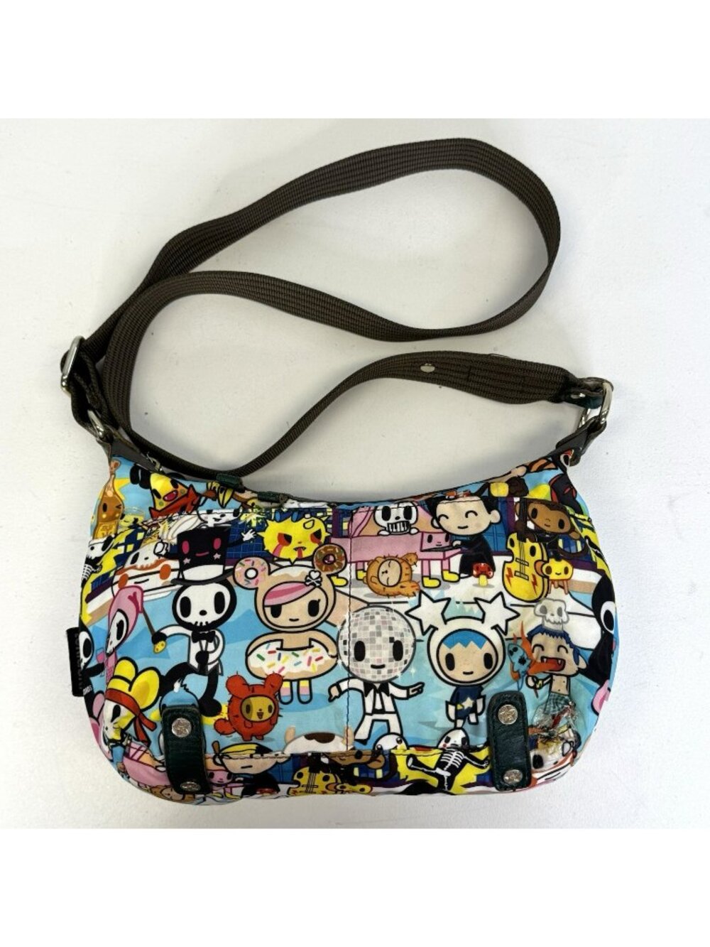 Tokidoki Celebrazione Anniversary Print Crossbody Bag Purse Tuxedo Sandy